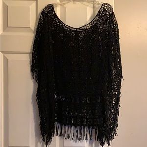 Ladies black crochet top